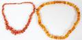 CORAL  BALTIC AMBER NECKLACES TWO