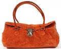 PRADA DARK ORANGE SUEDE BAG