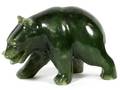 ALASKAN JADE FIGURE OF A BEAR W FISH