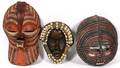 AFRICAN CARVED MASKS THREE