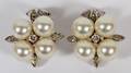 PEARL  DIAMONDS EARRINGS PAIR
