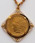 14KT YELLOW GOLD  10 COIN PENDANT NECKLACE