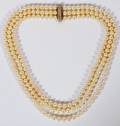18KT WHITE GOLD  3STRAND PEARL NECKLACE