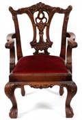 CHIPPENDALE STYLE MAHOGANY CHILDS CHAIR