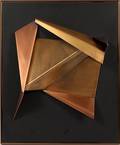 RON HINTON BRASS AND COPPER ABSTRACT SCULPTURE