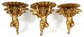 GILT WOOD WALL BRACKETS THREE