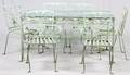 WOODARD GLASSTOP PATIO TABLE  SET OF CHAIRS