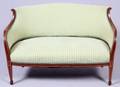 HEPPLEWHITE STYLE MAHOGANY  INLAY SETTEE C 1940