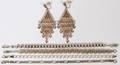 STERLING SILVER BRACELETS AND PAIR OF EARRINGS