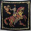 HERMES CHEVAL FLEURI SILK SCARF