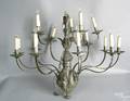 Tin chandelier with 15 arms by Jerry Martin