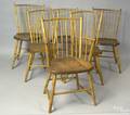 Assembled set of 6 rodback windsor chairs