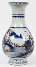 CHINESE QING STYLE PORCELAIN LANDSCAPE VASE