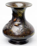 3312 JAPANESE BRONZE VASE H 10