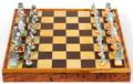 JAPANESE PORCELAIN CHESS SET WOOD CHESS BOARD
