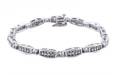 Ladies White Gold  Diamond Line Bracelet
