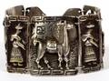 PERUVIAN STERLING SILVER BRACELET LLAMAS  FIGURES