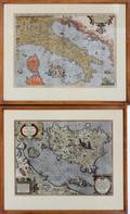 HAND COLORED ENGRAVED MAPS ANTIQUE 2