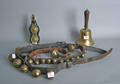 Two sets of brass sleigh bells