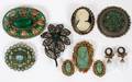 COSTUME BROOCHES  EARCLIPS EARLYMID 20TH C
