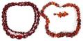 AMBER BEAD NECKLACE  BROOCH