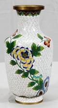 CHINESE CLOISONNE VASE FLORAL MOTIF 19TH C