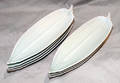 3021 JAPANESE CELADON PORCELAIN LEAFSHAPE TRAYS 19TH