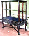3061 CHINESE TEAKWOOD DISPLAY CABINET 19TH CENTURY H