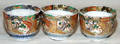 3059 JAPANESE IMARI ENAMELED PORCELAIN SAKE CUPS AND T