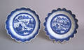 Two Chinese export Canton scalloped edge bowls