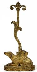 ENGLISH BRASS PLATED DOORSTOP