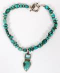 NAVAJO INDIAN TURQUOISE NECKLACE W PENDANT