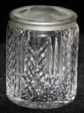 021358 CRYSTAL TOBACCO JAR POSSIBLY WATERFORD