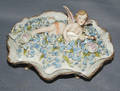 2161 GERMAN PORCELAIN FIGURAL COVERED BOX C 1930 H 5