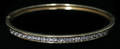 120083 BANGLE STYLE DIAMOND AND 14 KT YELLOW GOLD BRAC