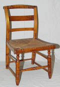 021139 AMERICAN MAPLE  RUSH SEAT SIDE CHAIR CIRCA 18