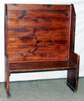 2080 AMERICAN PRIMITIVE PINE HIGH BACK HALL BENCH H 5