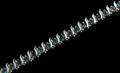 021120 14KT GOLD  EMERALD TENNIS BRACELET L 7