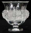 011082 LALIQUE CRYSTAL PEDESTAL BASE COMPOTE H 4 34