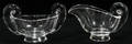 011077 STEUBEN GLASS SUGAR BOWL  CREAMER TWO PIECES