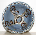 121064 MOCHA BANDED CREAMWARE BOWL WORM PATTERN EA