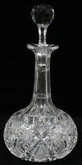 021108 CUT GLASS DECANTER C 1900 H 12
