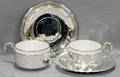 021098 WUERTTEMBERG SILVERPLATE TEA CUPS  SAUCERS WI