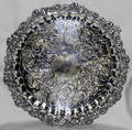 021091 ENGLISH HANDCHASED SHEFFIELD PLATE SALVER CIR