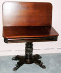 121128 AMERICAN EMPIRE MAHOGANY GAMES TABLE CIRCA 185