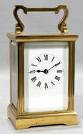 121117 SWISS BRASS CASE CARRIAGE CLOCK CIRCA 1900 H