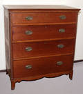 1071 PENNSYLVANIA PINE CHEST OF FOUR DRAWERS 18TH CEN