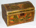 1067 AMERICAN HANDPAINTED PINE  MAPLE CHEST EARLY 1