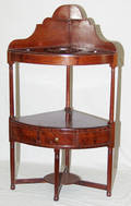 1061 MAHOGANY CORNER WASHSTAND CIRCA 1800 H 40 12