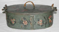 021129 SCANDINAVIAN HANDPAINTED WOOD BOX 19TH CENTUR
